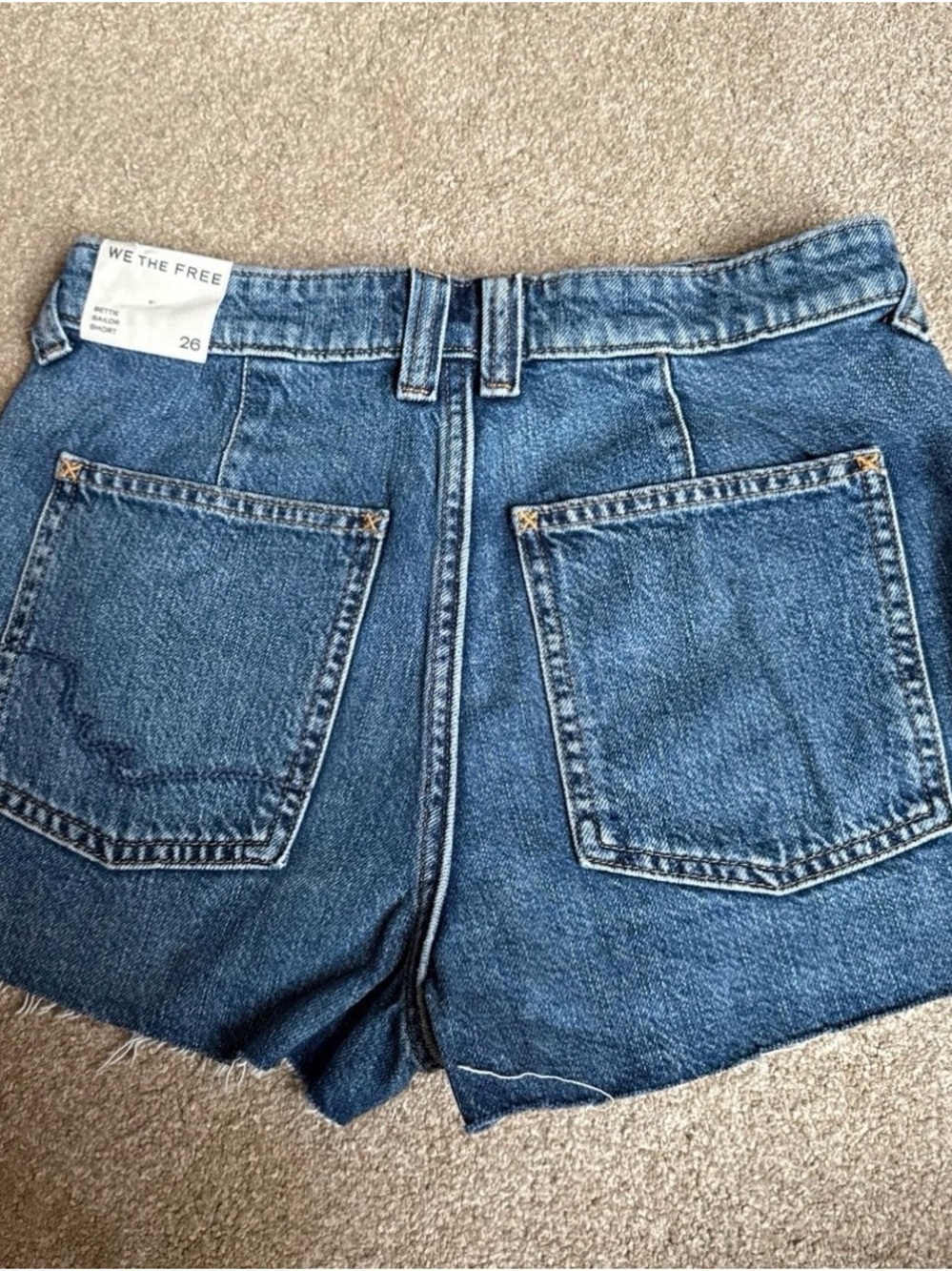 Free People We the Free Bettie sailor shorts w raw hem, sz 30, nwt!
